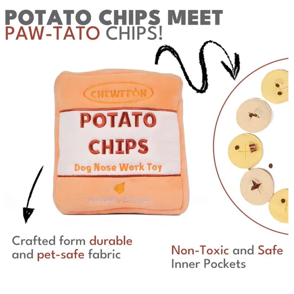 BRAND NEW Potato Chips Dog Nose Work Toy